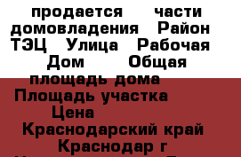 продается 1/2 части домовладения › Район ­ ТЭЦ › Улица ­ Рабочая › Дом ­ 8 › Общая площадь дома ­ 28 › Площадь участка ­ 330 › Цена ­ 3 000 000 - Краснодарский край, Краснодар г. Недвижимость » Дома, коттеджи, дачи продажа   